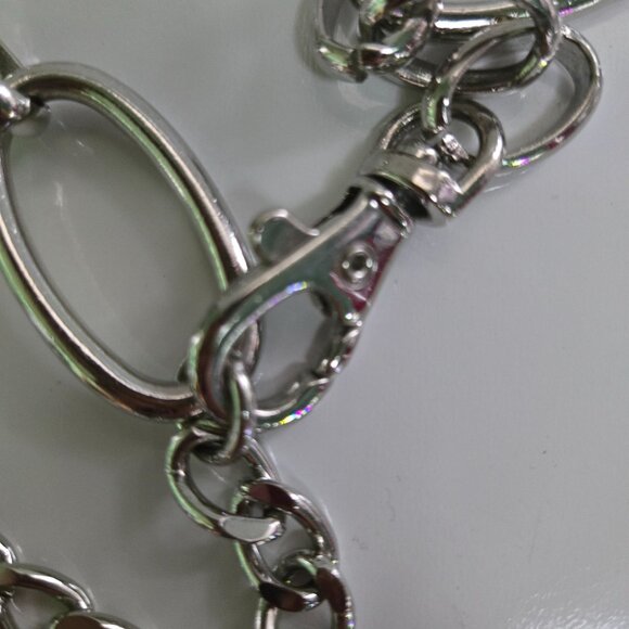 Silver Chunky Chain Adjustable Chain Belt - Picture 3 of 4